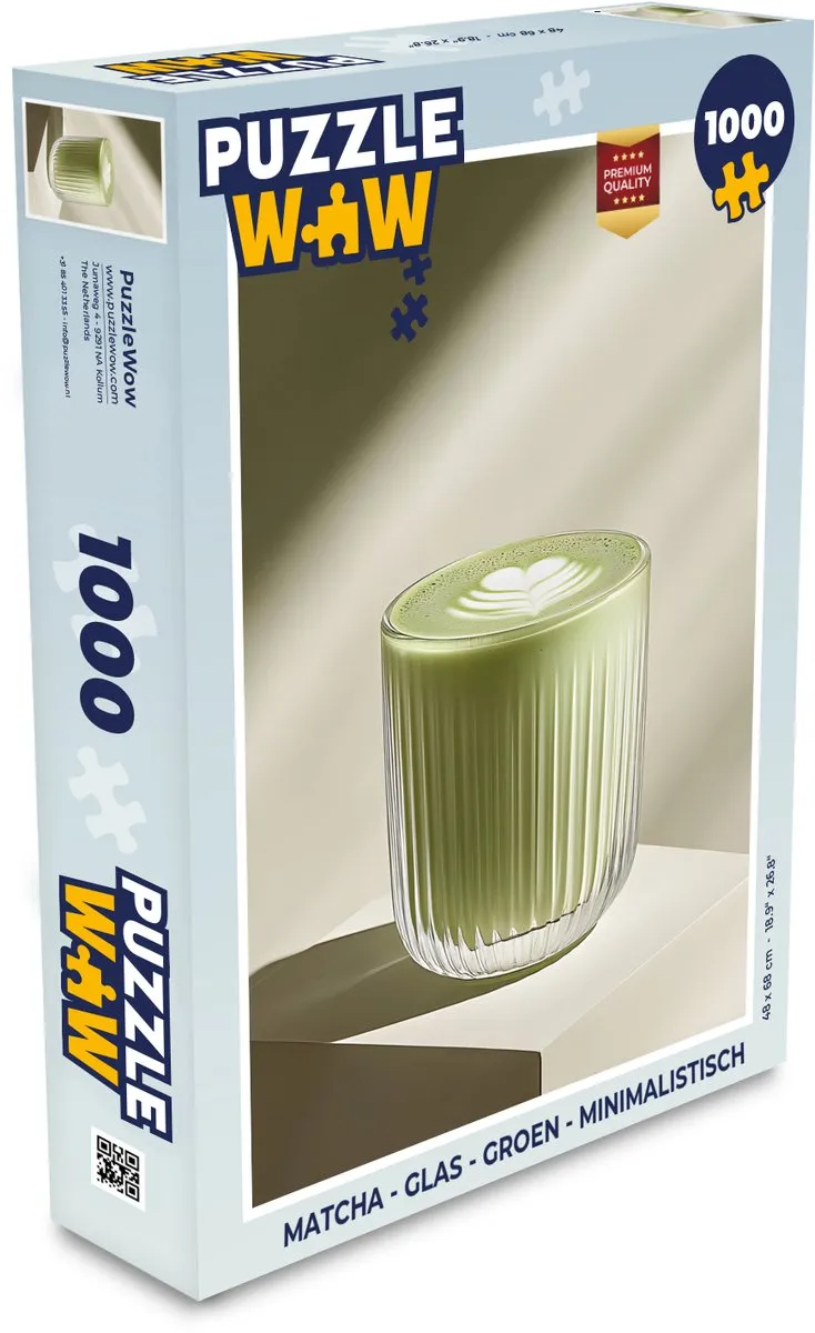 PuzzleWow Matcha Glas Legpuzzel 1000 Stuks - MPN 8721374589718