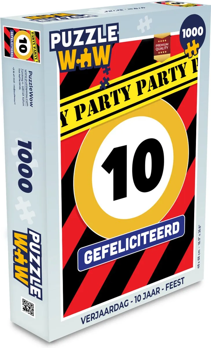 PuzzleWow Verjaardag Legpuzzel 1000 Stuks