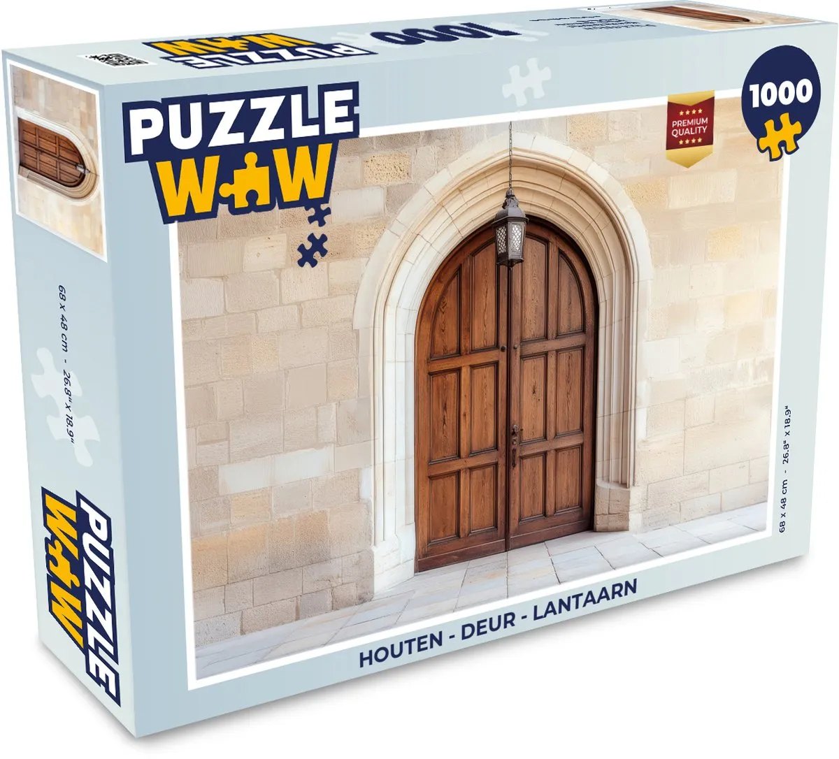PuzzleWow Houten Deur Lantaarn Legpuzzel 1000 Stuks