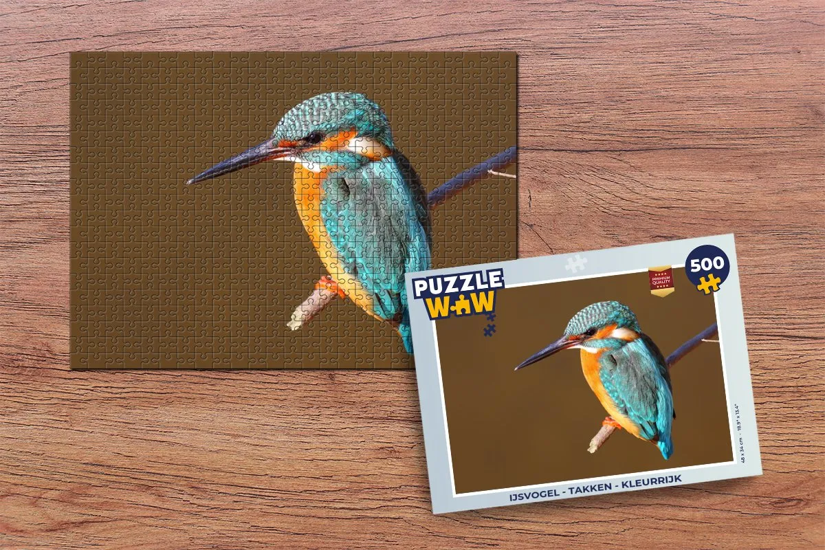 PuzzleWow IJsvogel Takken Legpuzzel 500 Stuks - Multicolor