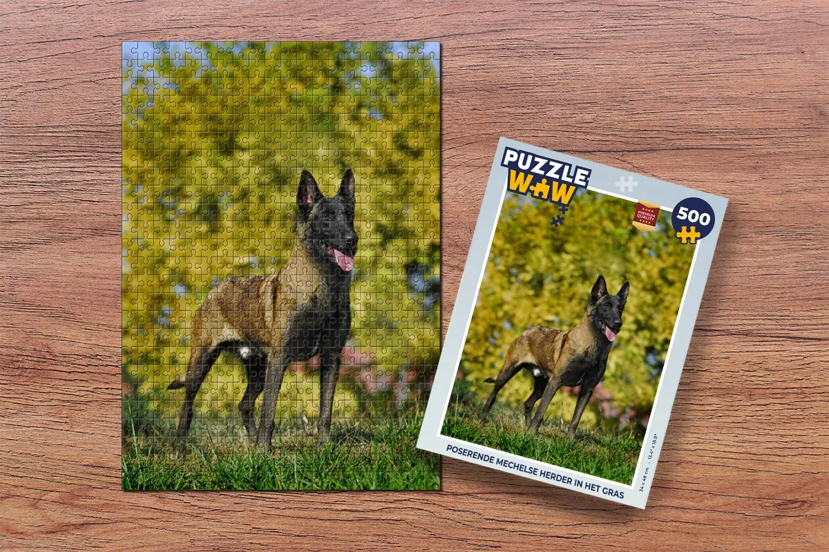 PuzzleWow Legpuzzel Mechelse Herder 500 Stuks - Multicolor