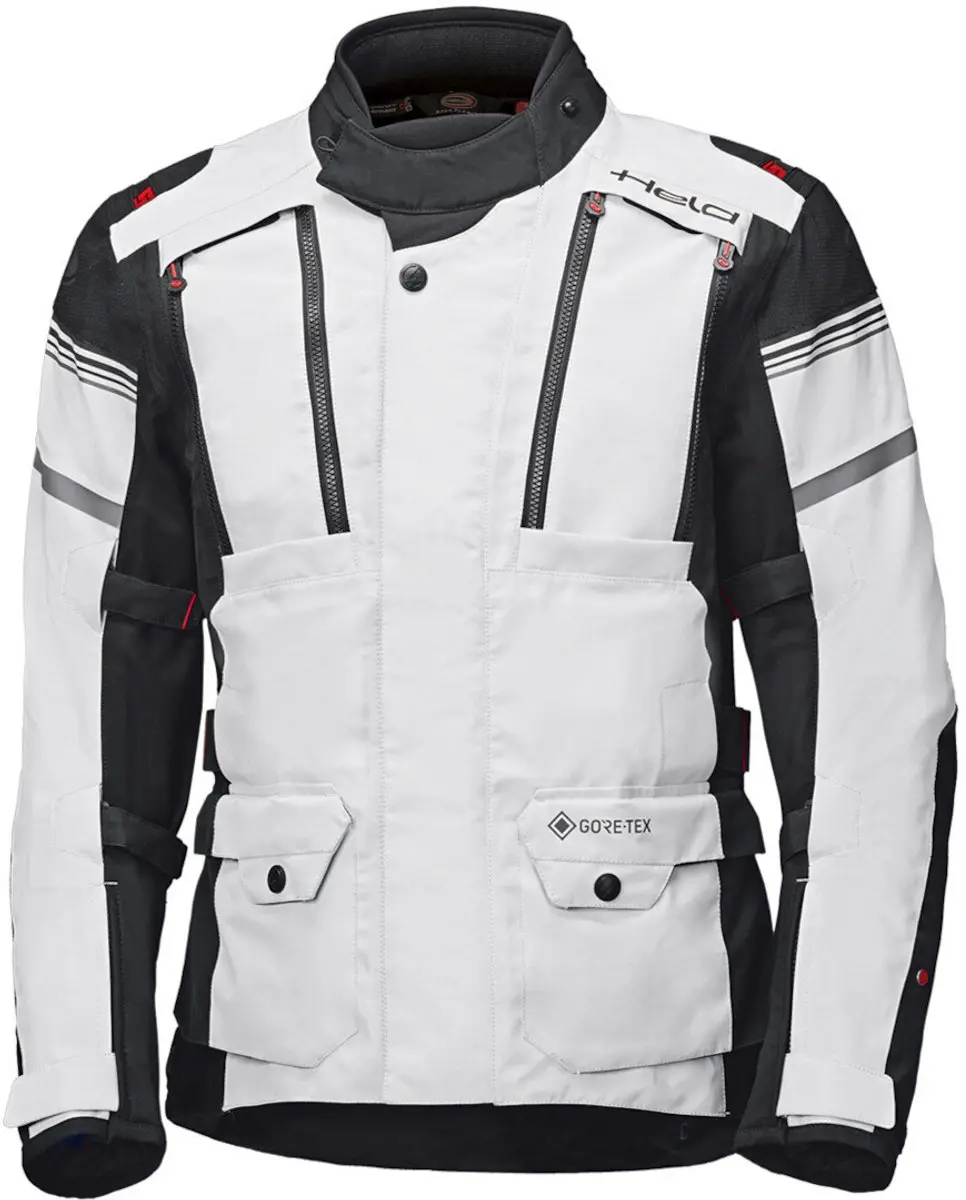 Held Omberg Top Lichtgrijs Zwart Textiele Motorjas