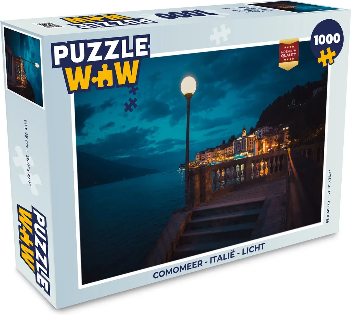 PuzzleWow Comomeer Italië Legpuzzel 1000 Stuks