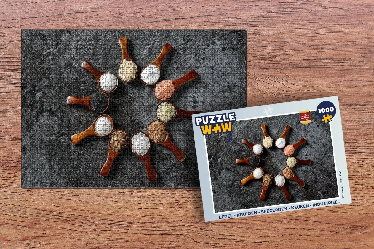 PuzzleWow Puzzel 1000 Stuks - Kruiden & Specerijen - Multicolor