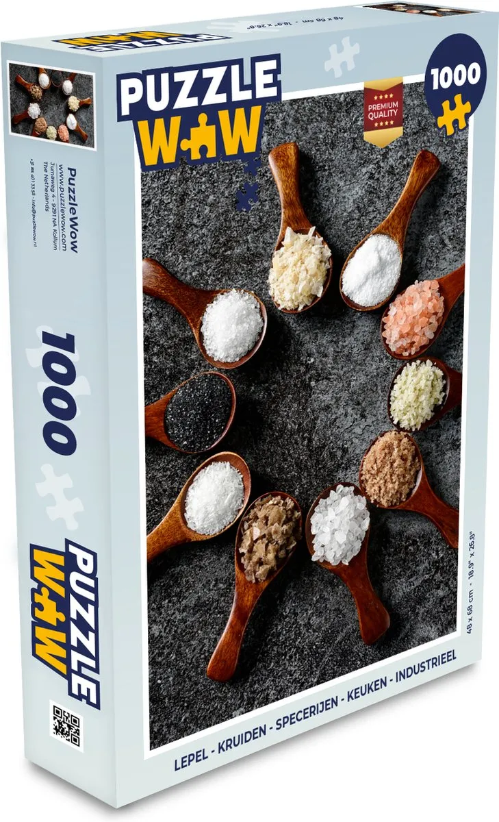PuzzleWow Puzzel 1000 Stuks - Kruiden & Specerijen - Multicolor