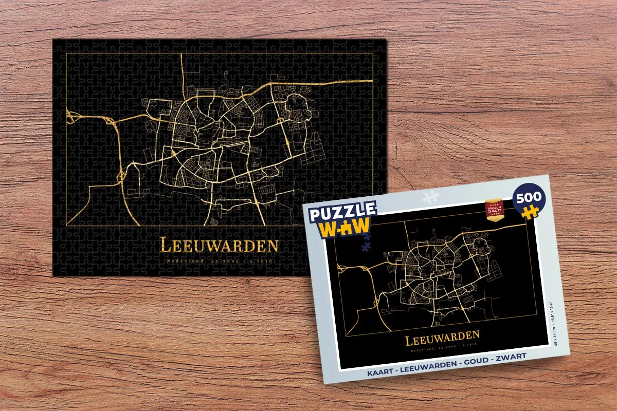 PuzzleWow Leeuwarden Legpuzzel 500 Stuks - Multicolor