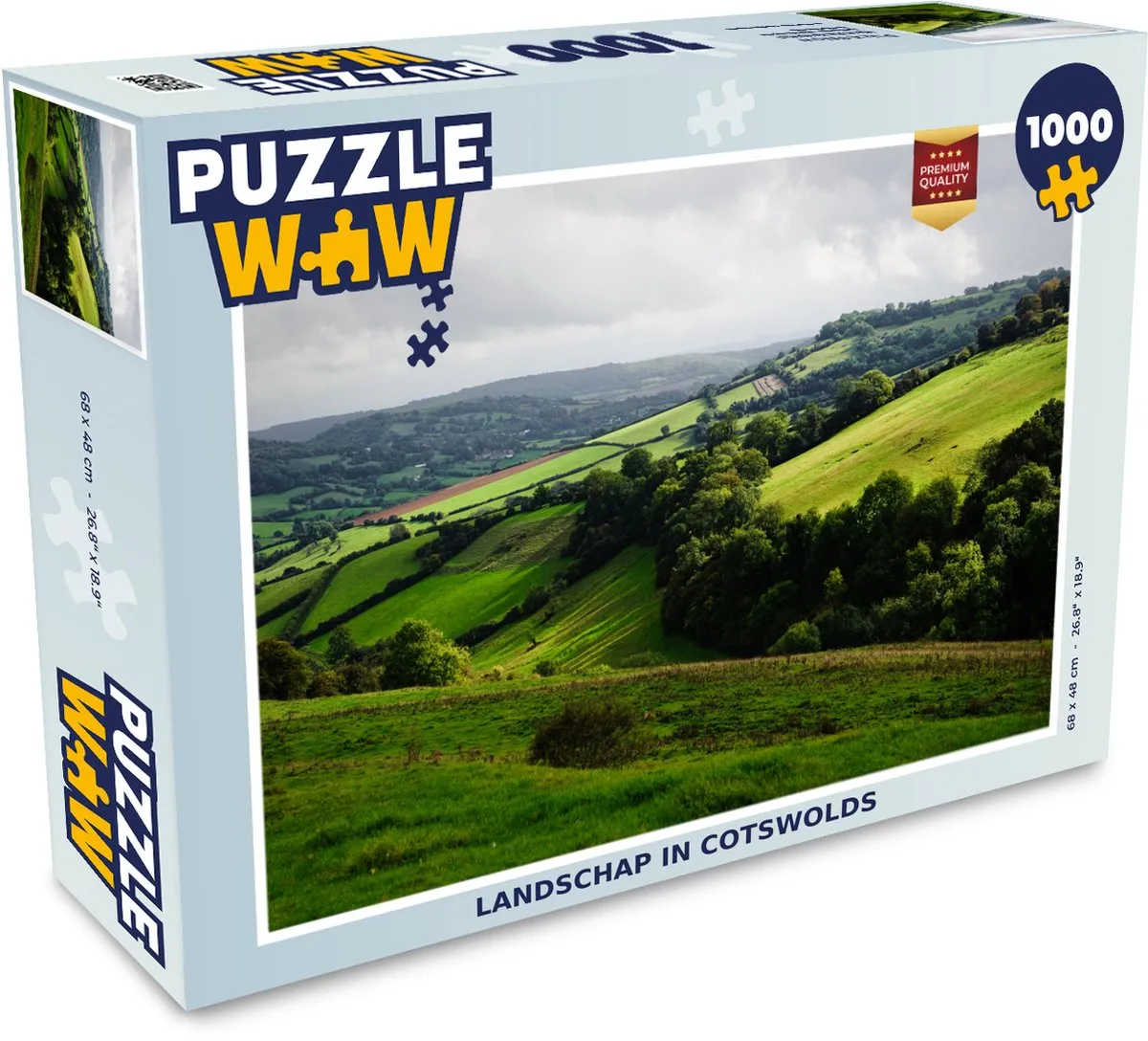 PuzzleWow Legpuzzel Landschap Cotswolds 1000 Stuks