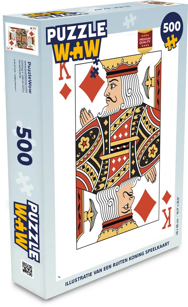 PuzzleWow Legpuzzel Ruitenkoning 500 Stuks