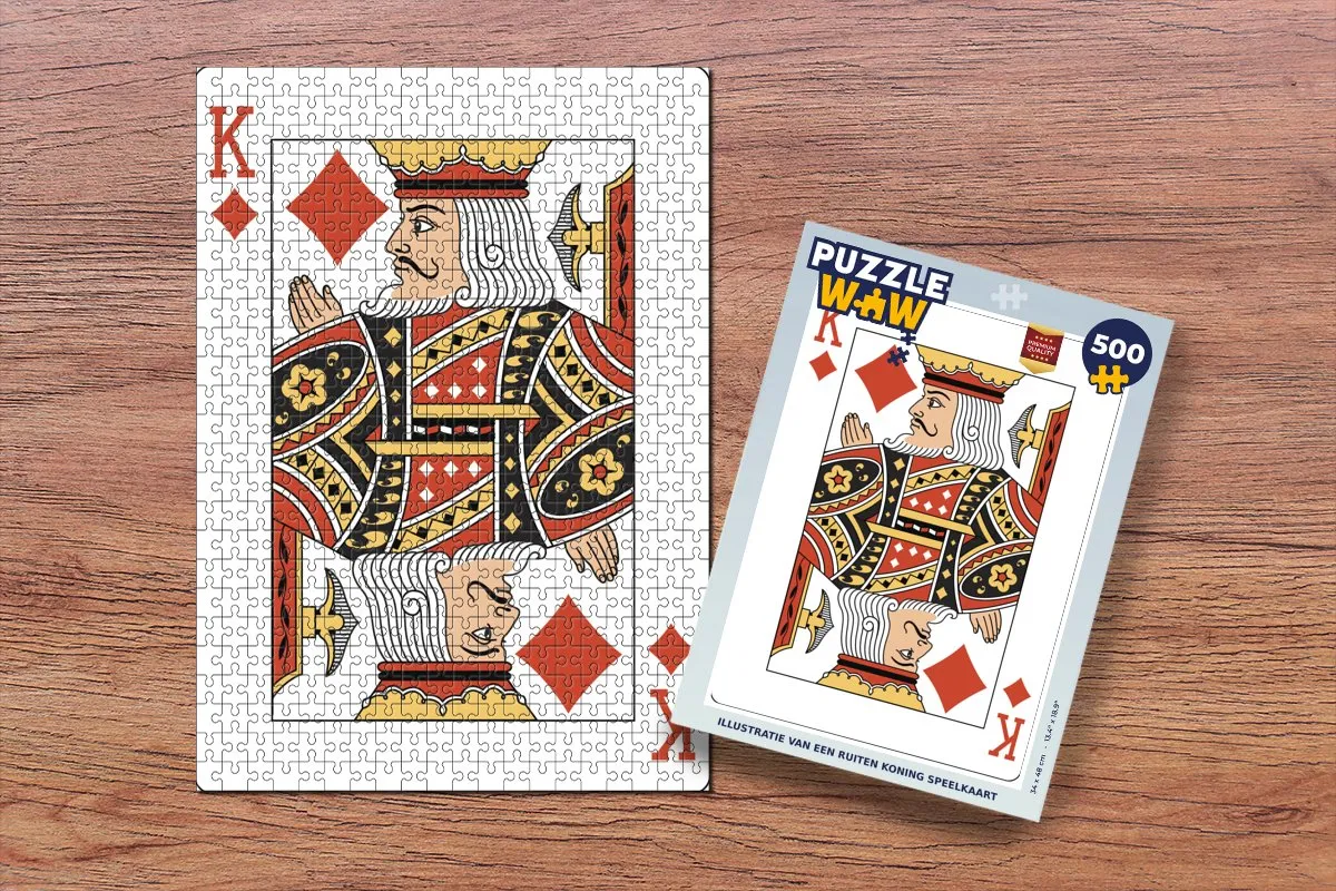 PuzzleWow Legpuzzel Ruitenkoning 500 Stuks - Multicolor
