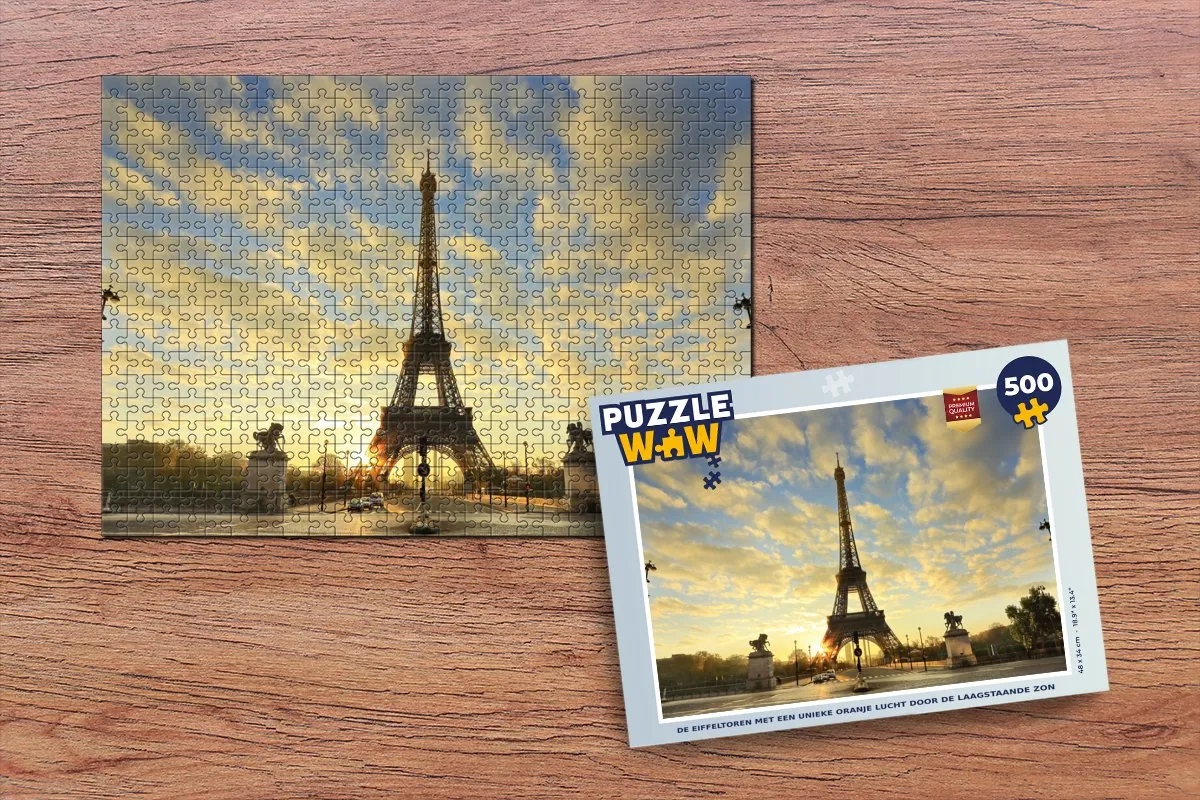 PuzzleWow Legpuzzel De Eiffeltoren 500 Stuks - Multicolor