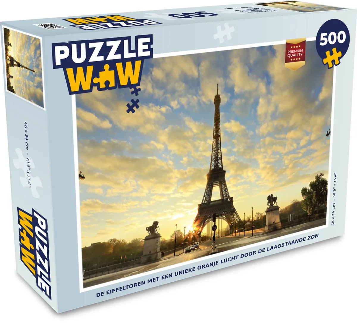 PuzzleWow Legpuzzel De Eiffeltoren 500 Stuks - Multicolor
