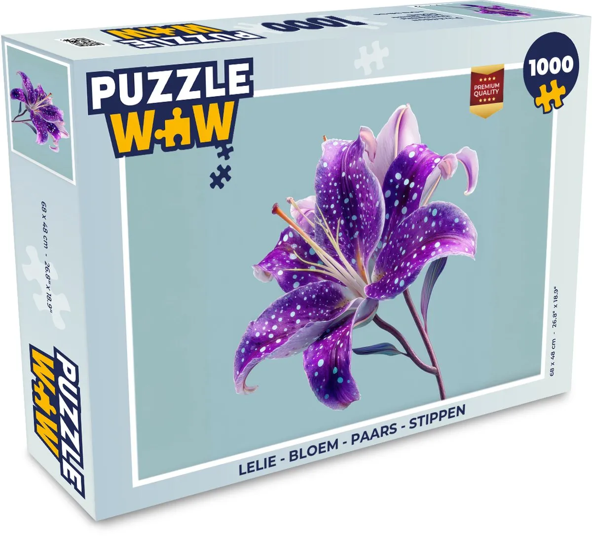 PuzzleWow Lelie Bloem Legpuzzel 1000 Stuks - Paars