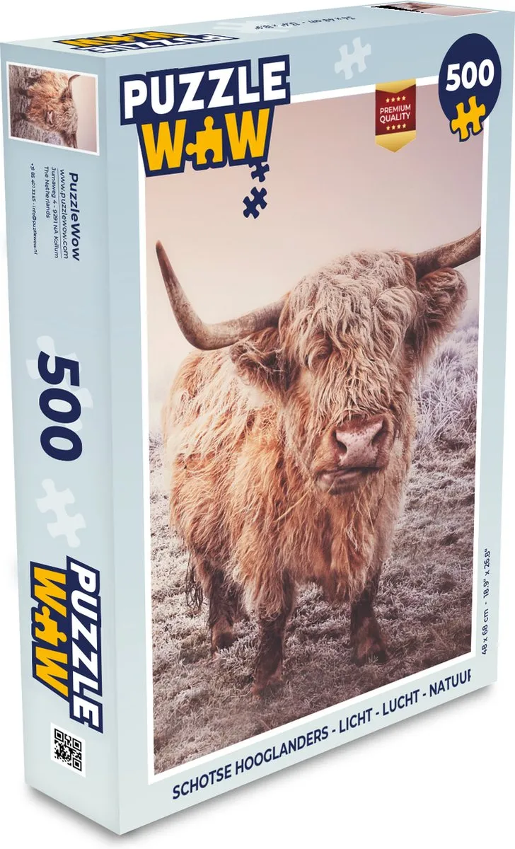 PuzzleWow Schotse Hooglanders Legpuzzel 500 Stuks