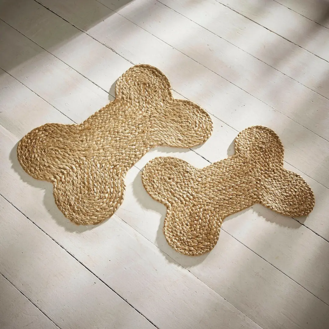 Loberon Rinley Huisdierenplacemat - Set van 2 - Bruin