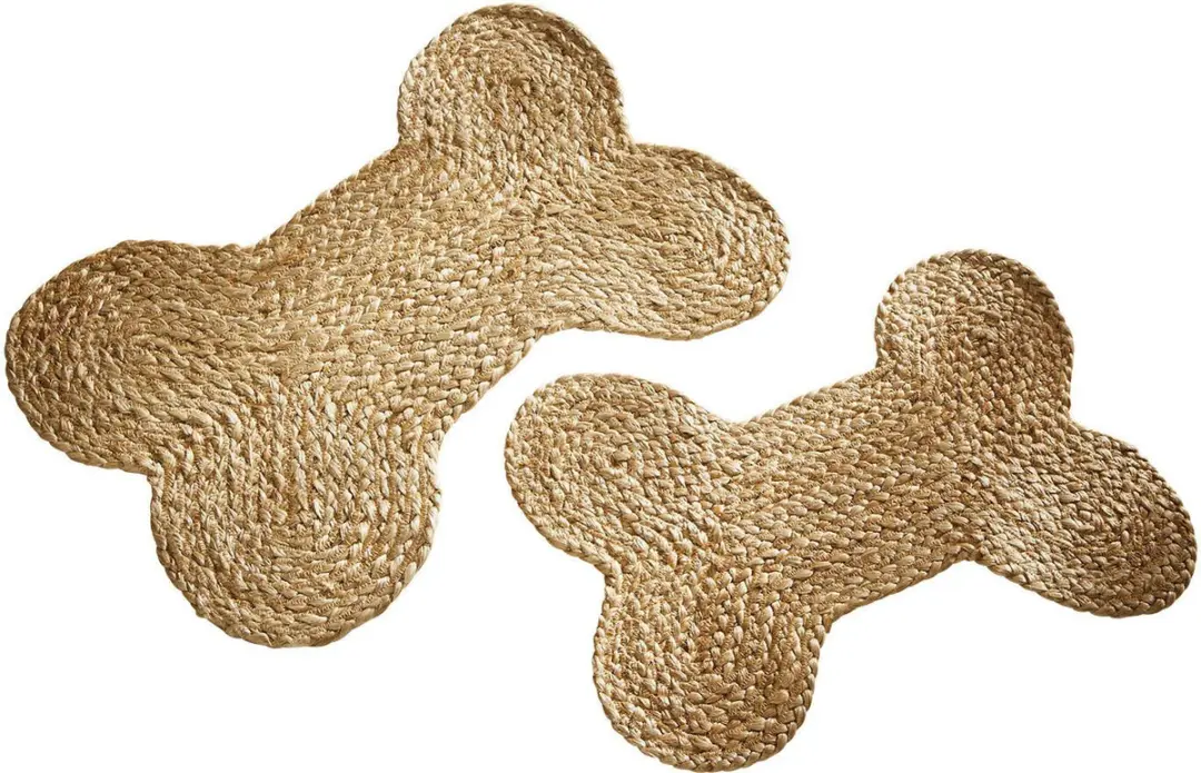 Loberon Rinley Huisdierenplacemat - Set van 2 - Bruin