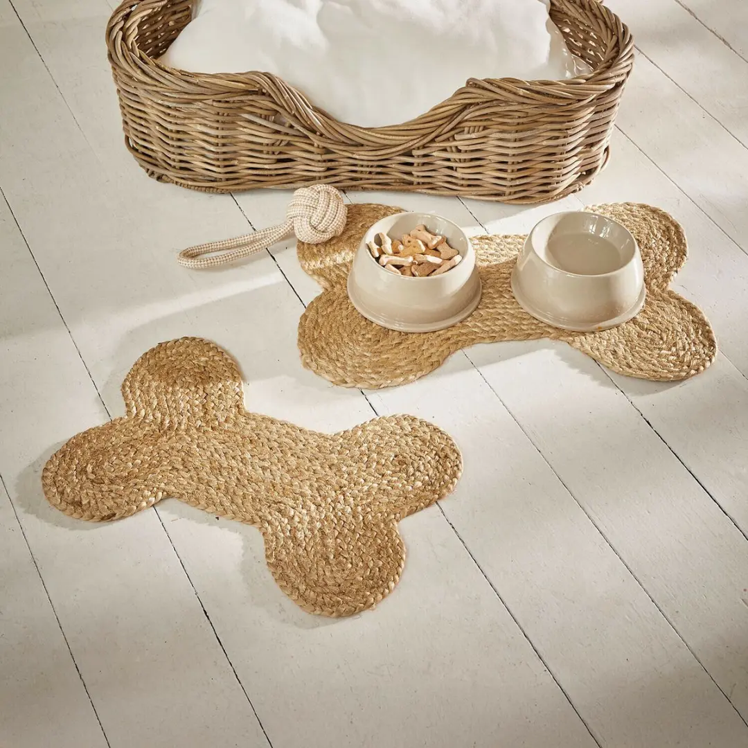 Loberon Rinley Huisdierenplacemat - Set van 2 - Bruin