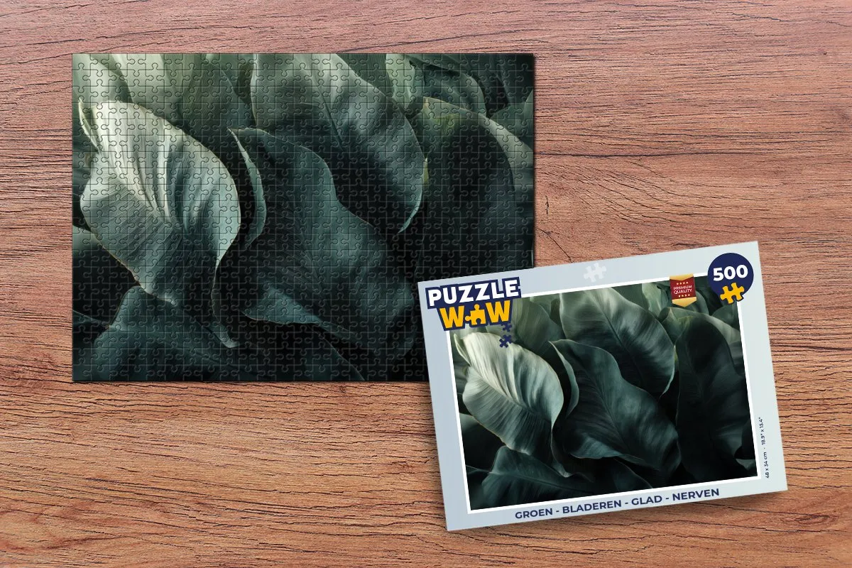 PuzzleWow Legpuzzel 500 Stuks - Groen Bladeren