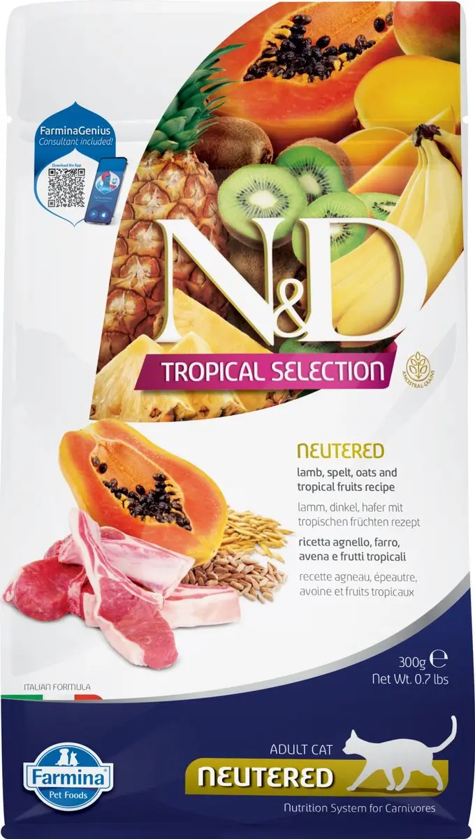 N&D Cat Tropical Selection Lamb Neutered 300 gr