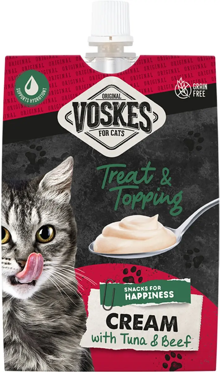 Voskes Original Cream Kattensnack Tonijn & Rund