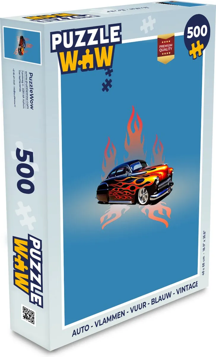 PuzzleWow Vlammen Legpuzzel 500 Stuks - Multicolor
