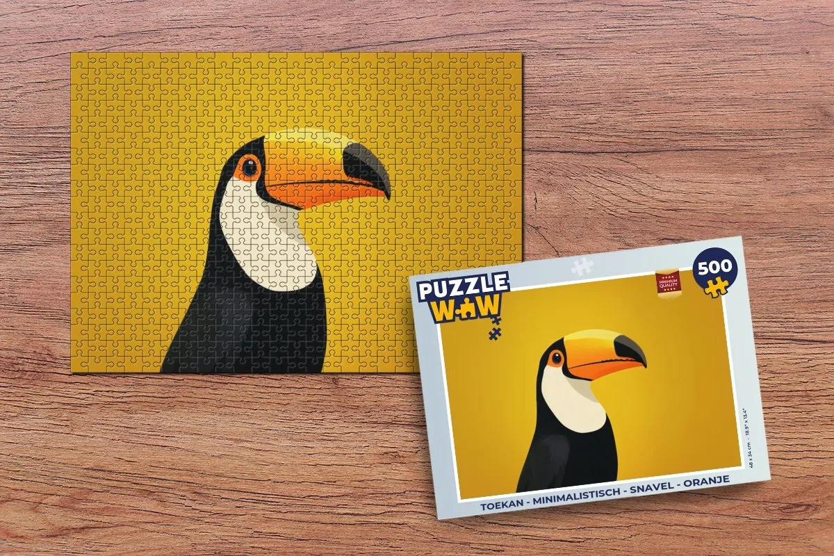PuzzleWow Toekan Legpuzzel 500 Stuks - Oranje