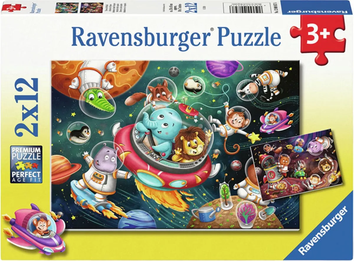Ravensburger Diren in de Ruimte Puzzel - 24 Stuks - Multicolor