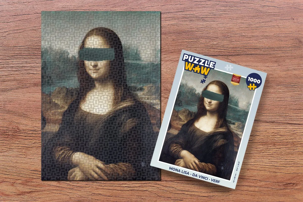 PuzzleWow Mona Lisa Legpuzzel 1000 Stuks - Multicolor