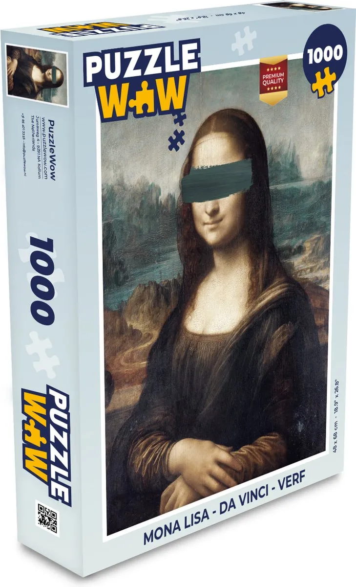 PuzzleWow Mona Lisa Legpuzzel 1000 Stuks