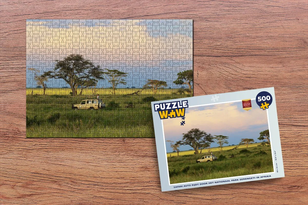 PuzzleWow Safari Serengeti Legpuzzel 500 Stuks - Multicolor