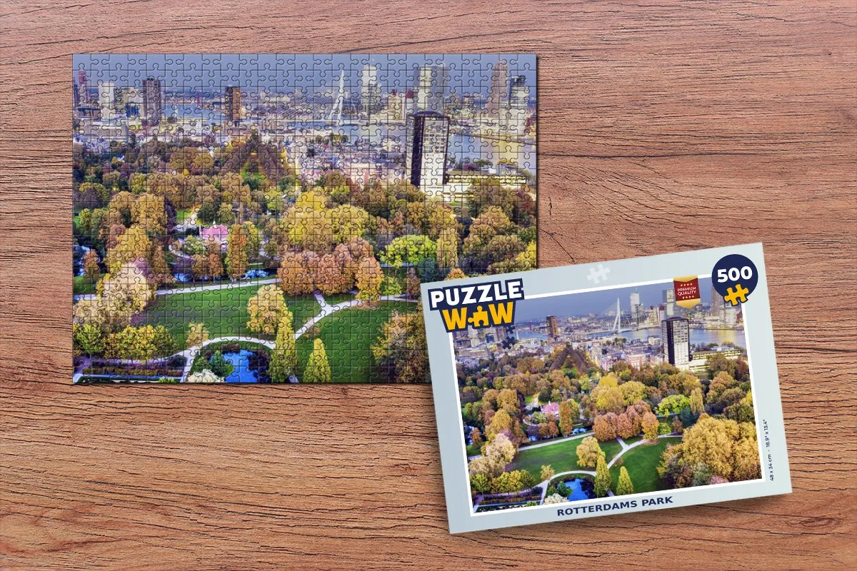 PuzzleWow Rotterdam Park Architectuur Legpuzzel 500 Stuks - Multicolor