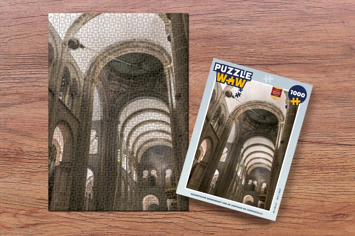 PuzzleWow Legpuzzel Santiago de Compostella 1000 Stuks