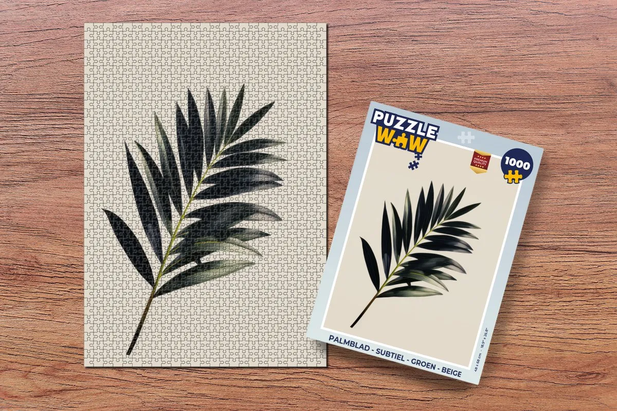 PuzzleWow Legpuzzel 1000 Stuks - Palmblad Groen