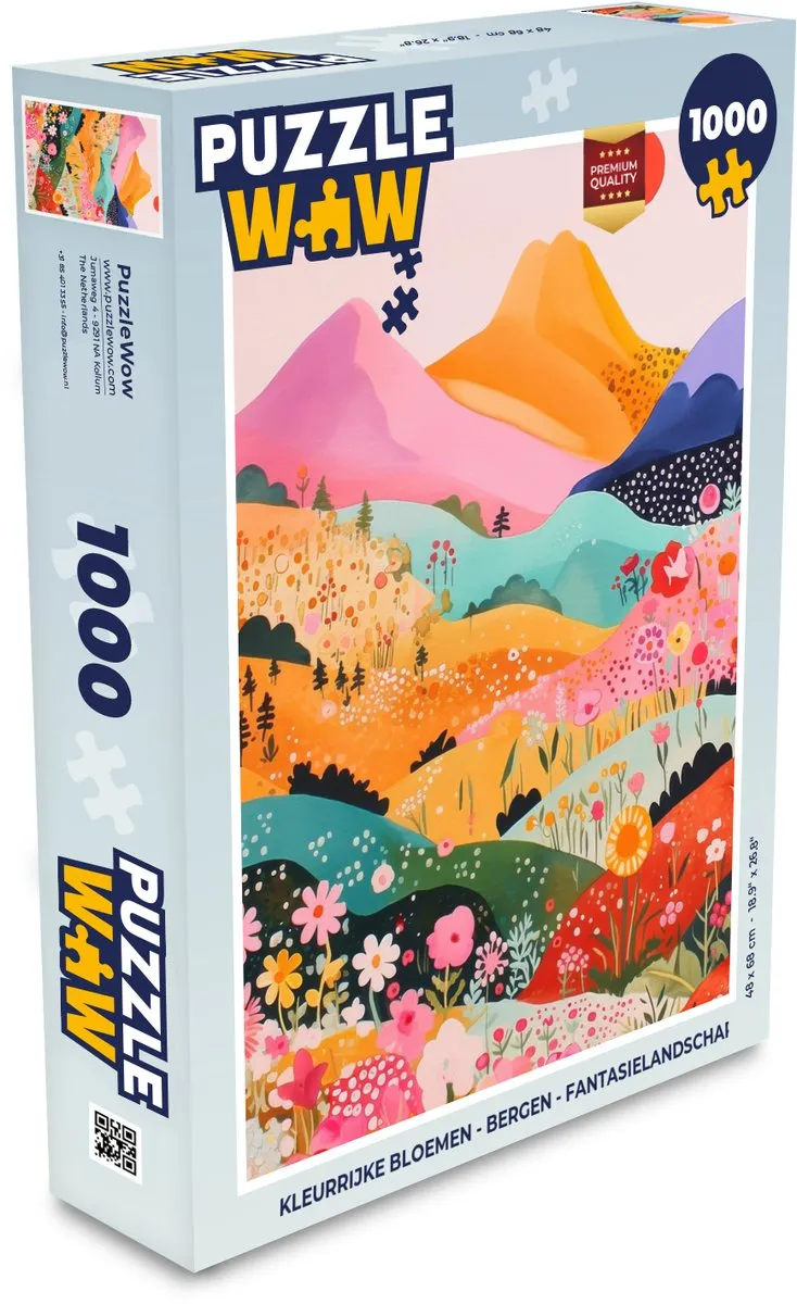 PuzzleWow Kleurrijke Bloemen Legpuzzel 1000 Stuks