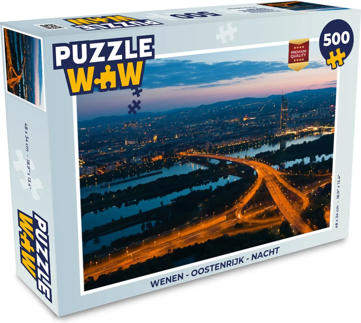 PuzzleWow Wenen Nacht Legpuzzel 500 Stuks