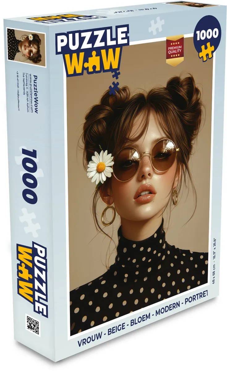 PuzzleWow Bloem Portret Legpuzzel 1000 Stuks