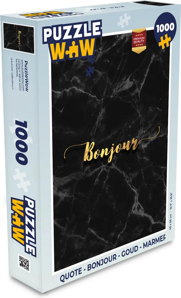 PuzzleWow Bonjour Legpuzzel 1000 Stuks