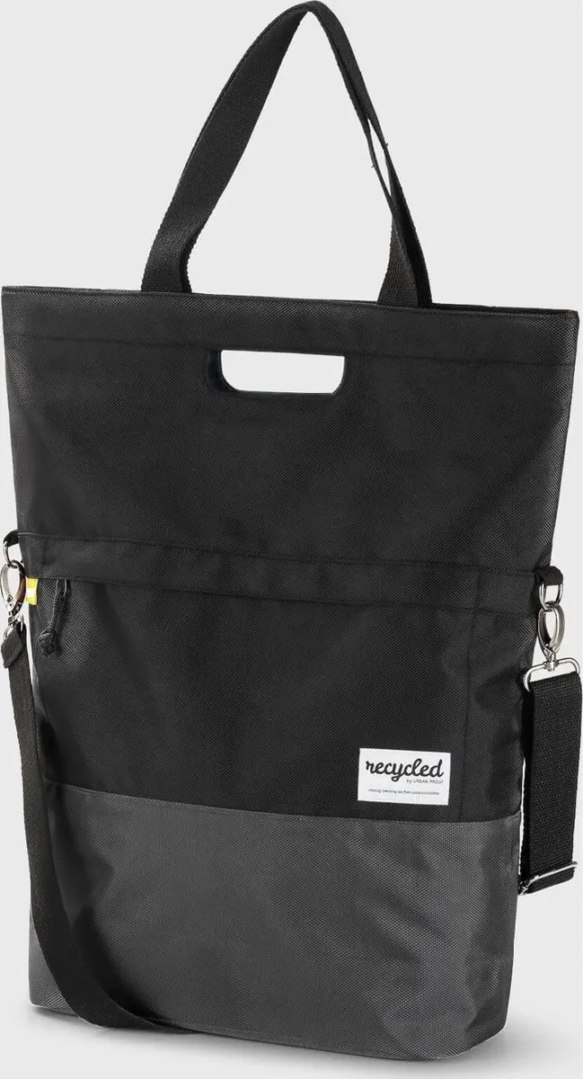 URBAN PROOF 20L Gerecyclede Shopper Fietstas - Grijs/Goud - afbeelding 6 van 6