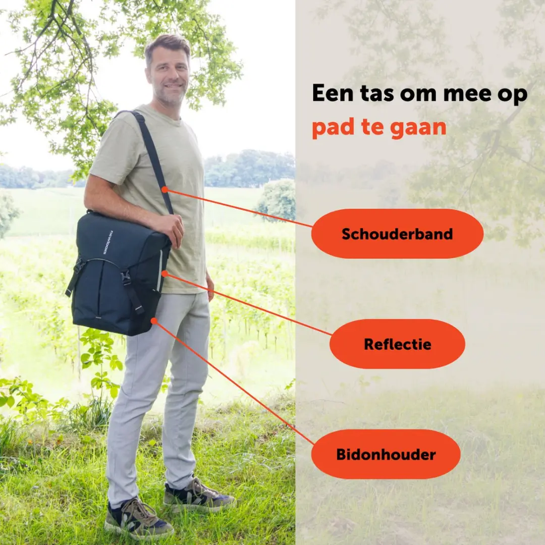 New Looxs Sports Single Fietstas 20L - Zwart - afbeelding 3 van 6