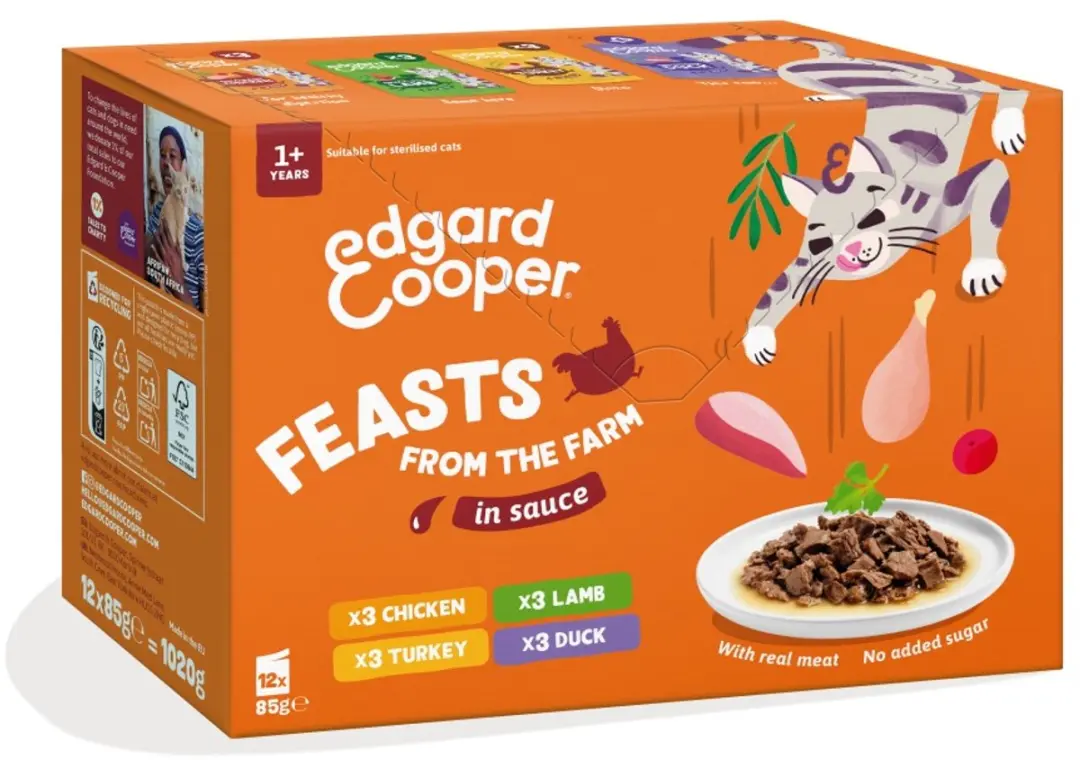 Edgard & Cooper Kat Adult Saus 85g - 12 Stuks - afbeelding 2 van 2