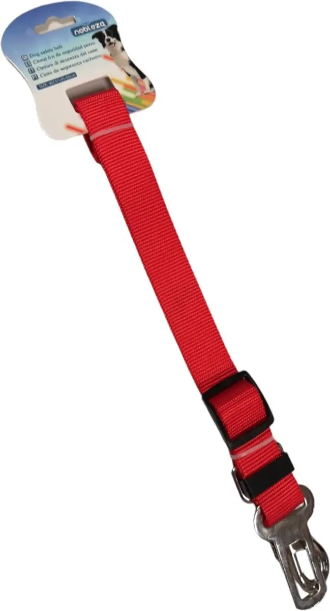 Nobleza Hondengordel Auto - Rood - Maat S