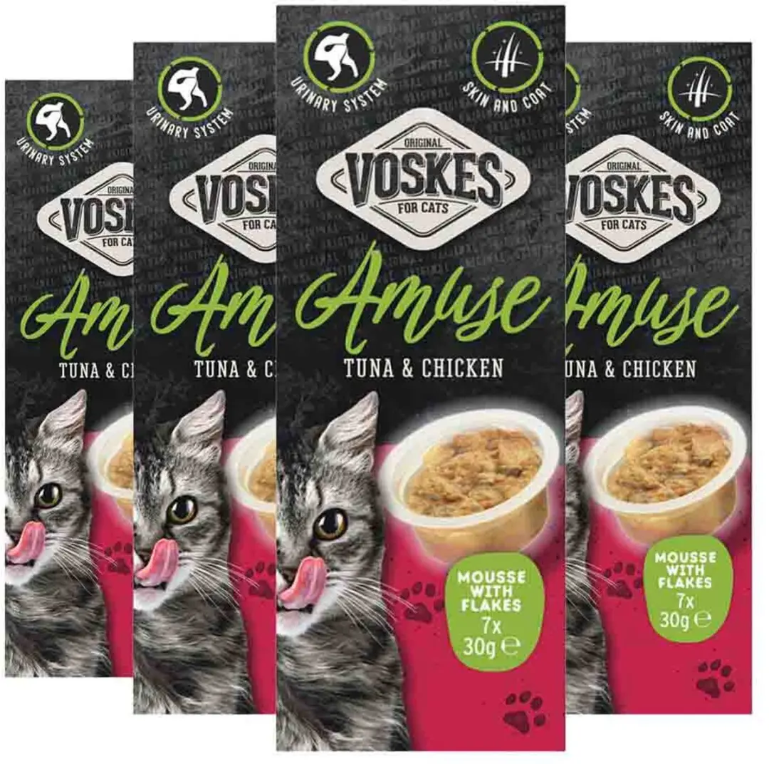 Voskes Kattensnack Mousse Tonijn&Kip