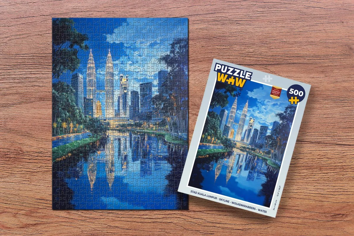 PuzzleWow Kuala Lumpur Skyline Legpuzzel 500 Stuks