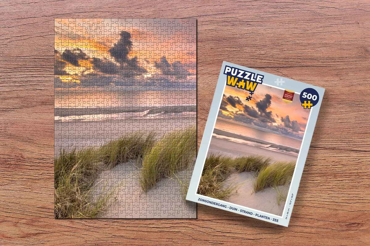 PuzzleWow Zonsondergang Legpuzzel 500 Stuks - Multicolor