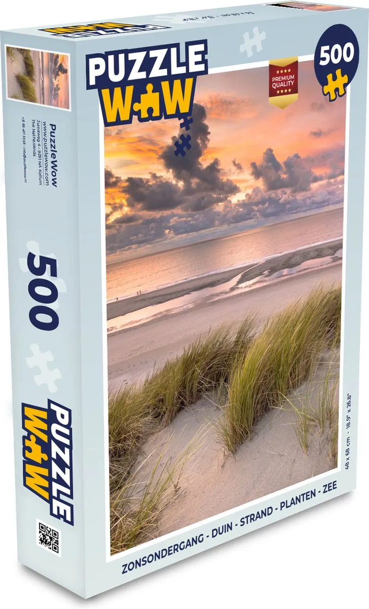 PuzzleWow Zonsondergang Legpuzzel 500 Stuks - Multicolor
