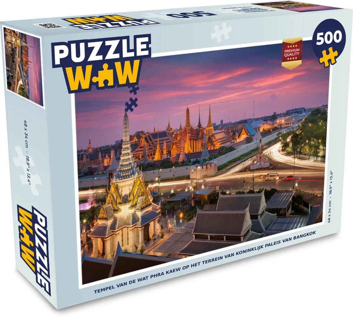 PuzzleWow Thailand Paleis Schemering Legpuzzel 500 Stuks