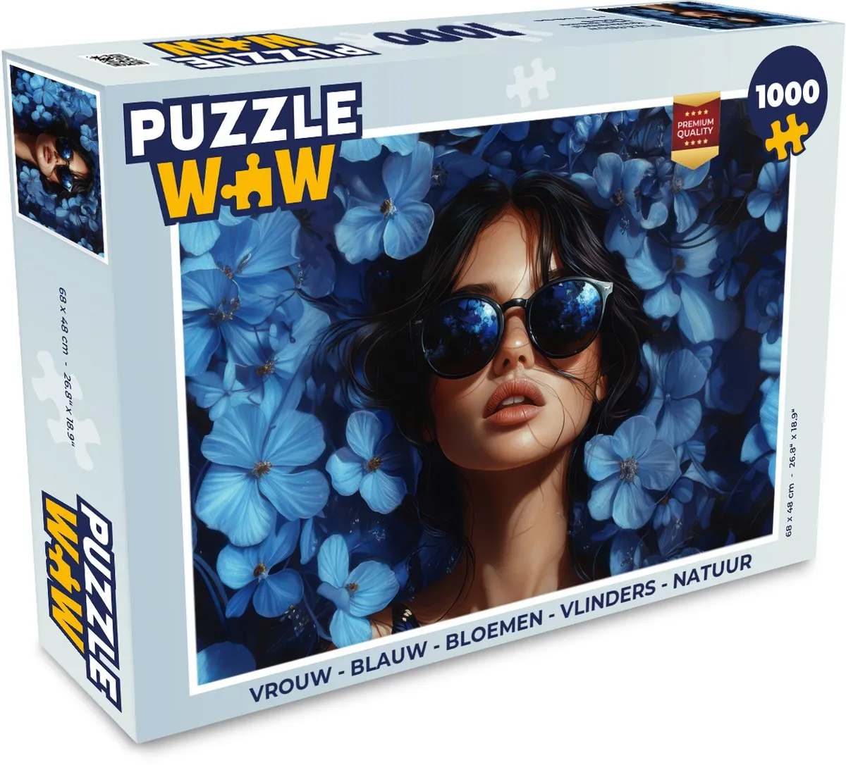 PuzzleWow Vrouw Bloemen Legpuzzel 1000 Stuks
