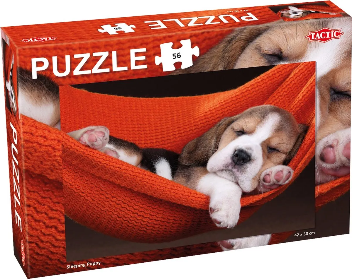 Tactic Sleeping Puppy Puzzel 56 Stuks