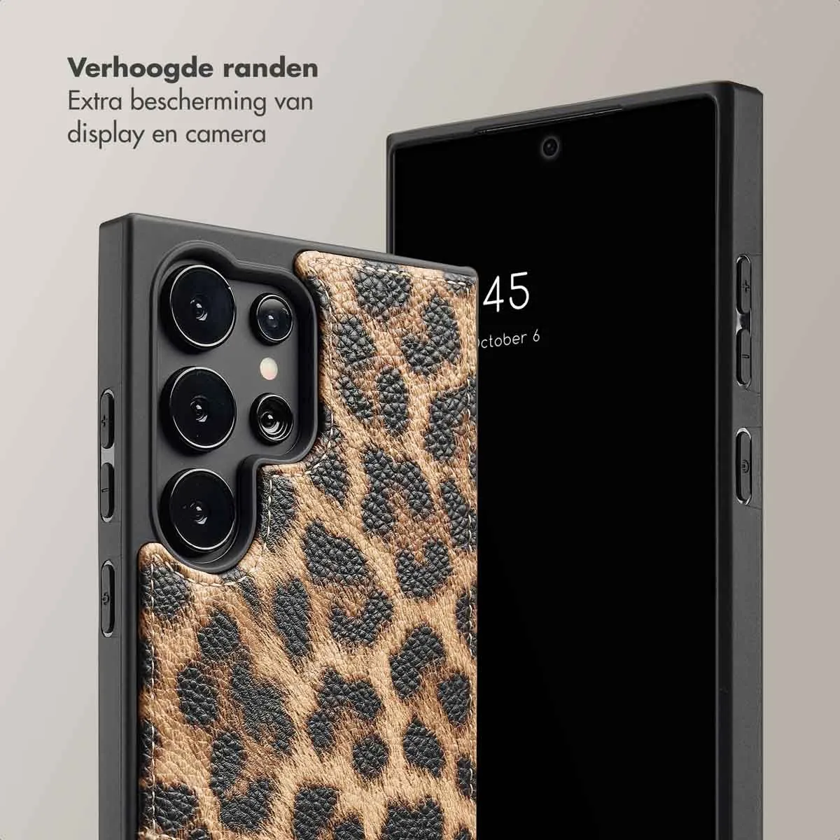 Selencia Hoesje Samsung Galaxy S24 Ultra - Leopard - 2 Pasjes