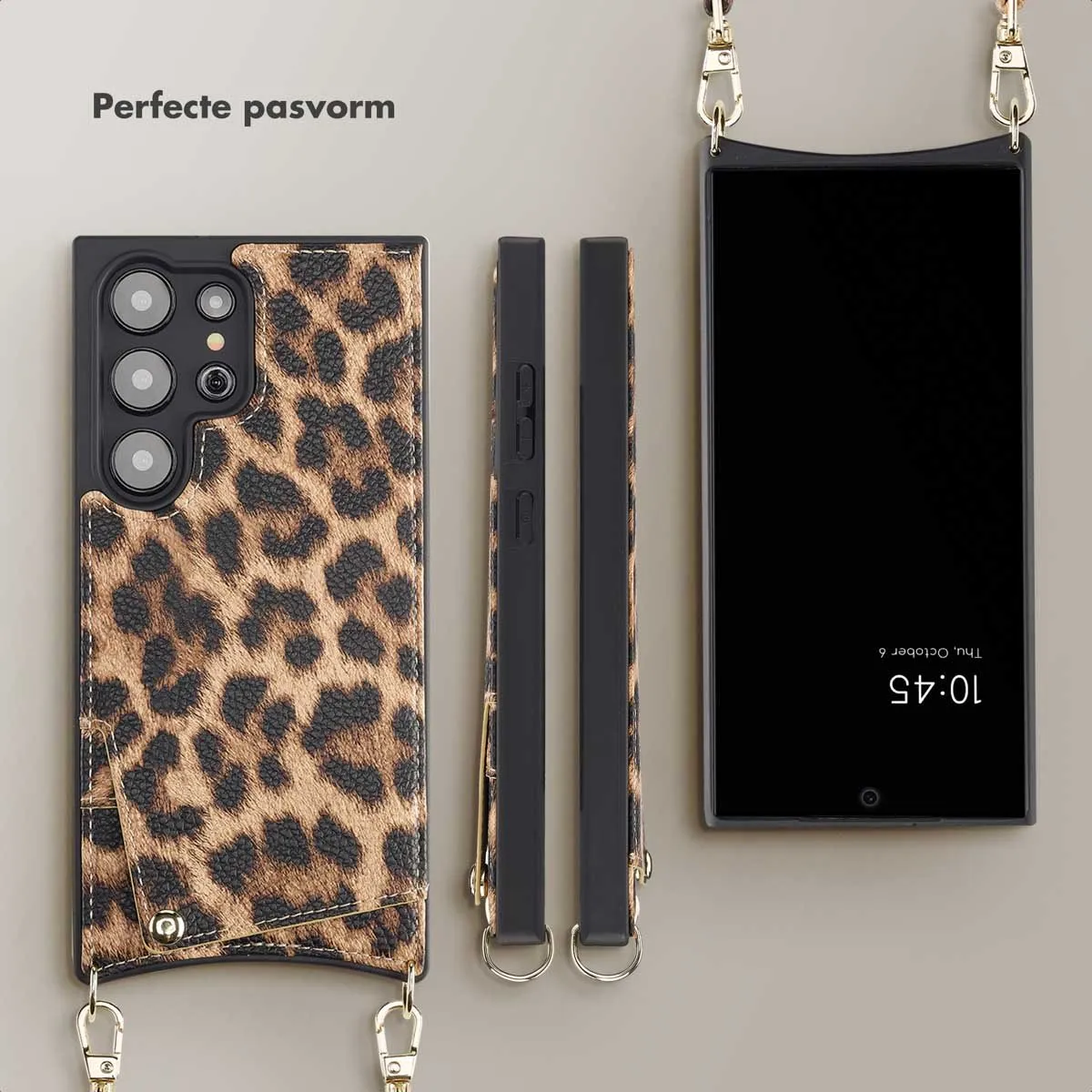 Selencia Hoesje Samsung Galaxy S24 Ultra - Leopard - 2 Pasjes - afbeelding 6 van 6