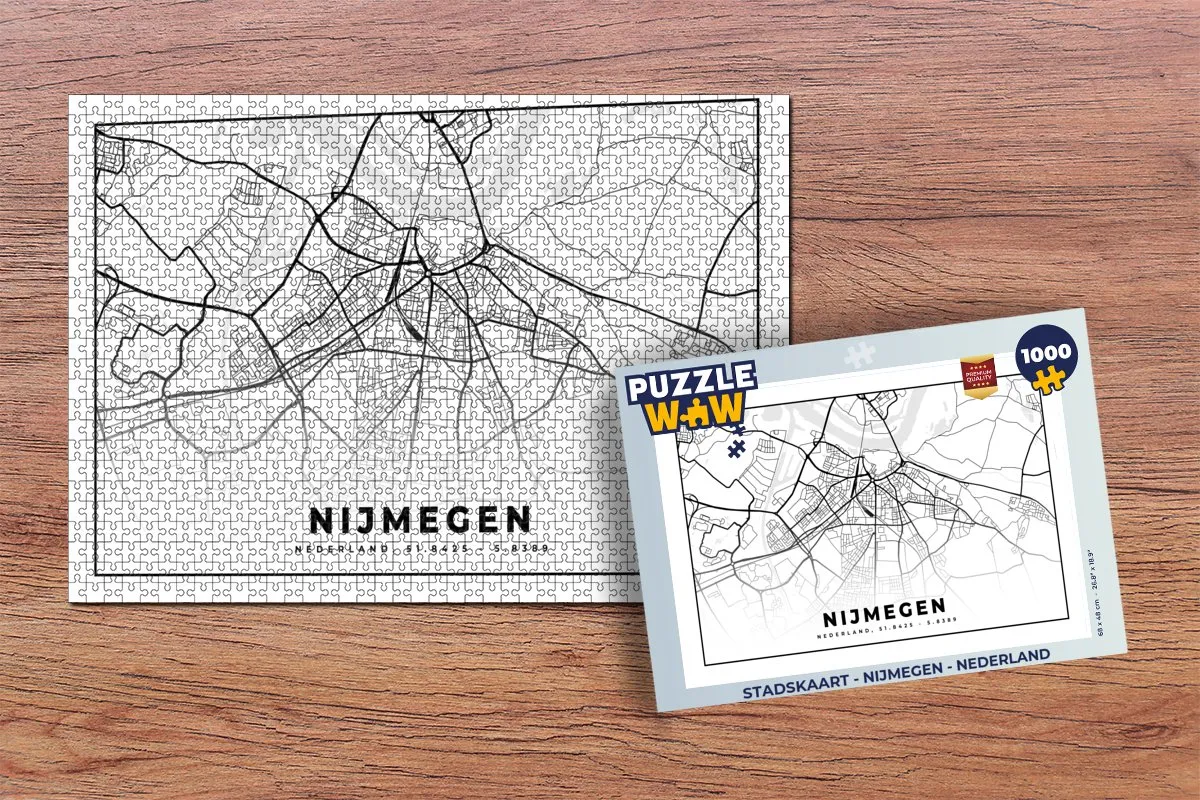 PuzzleWow Nijmegen Legpuzzel 1000 Stuks - Multicolor